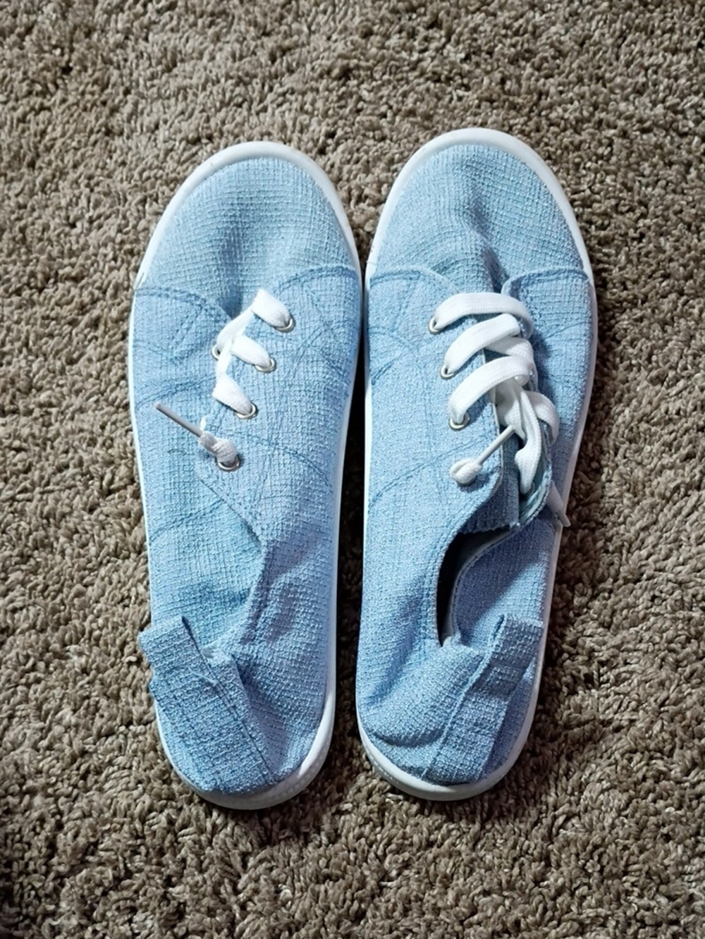Mudd Light Blue Canvas Lace-Up Women's Sneakers